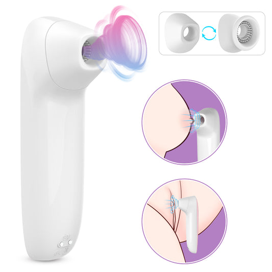 Hurricae Chic Femme Vibrator: Interchangeable Heads & Powerful Suction for Diverse Sensations