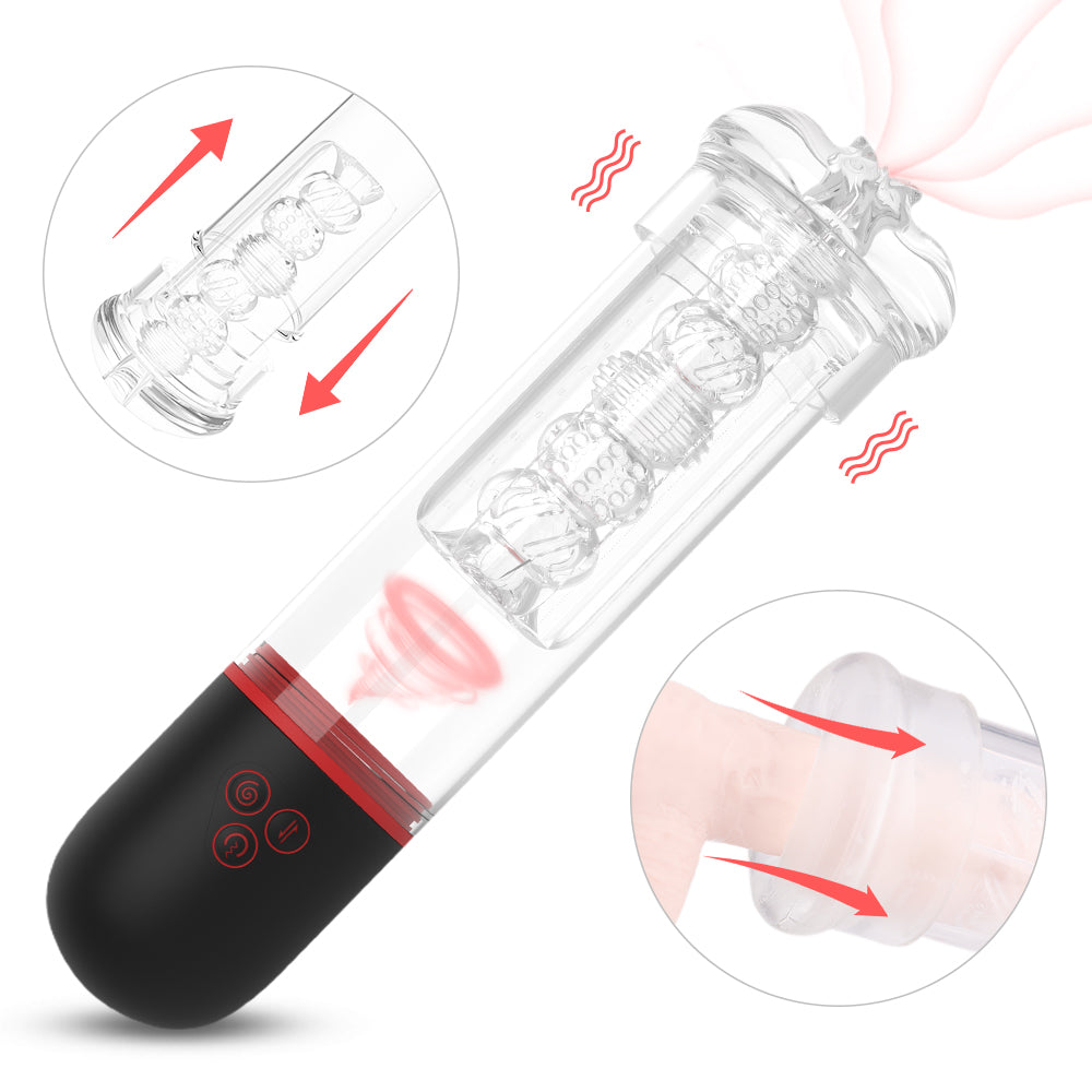 Air Dual-Purpose Enlargement and Masturbation Device with Powerful Stimulation