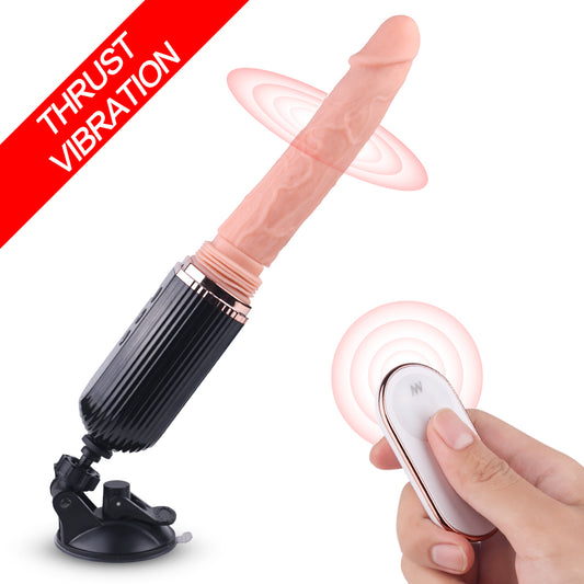 Gatling Plus European & American Style Expanding Vibrator with Hands-Free Suction Base