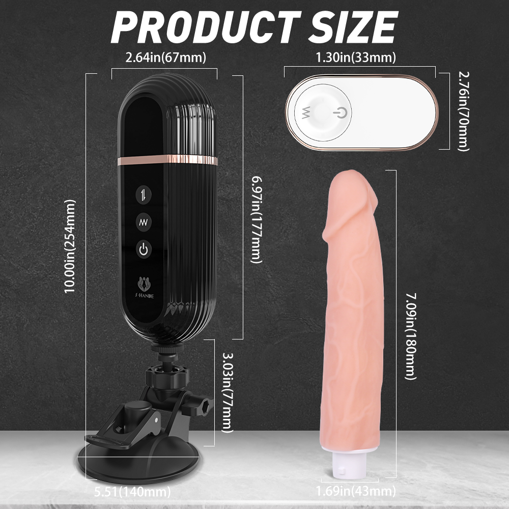 Gatling Plus European & American Style Expanding Vibrator with Hands-Free Suction Base